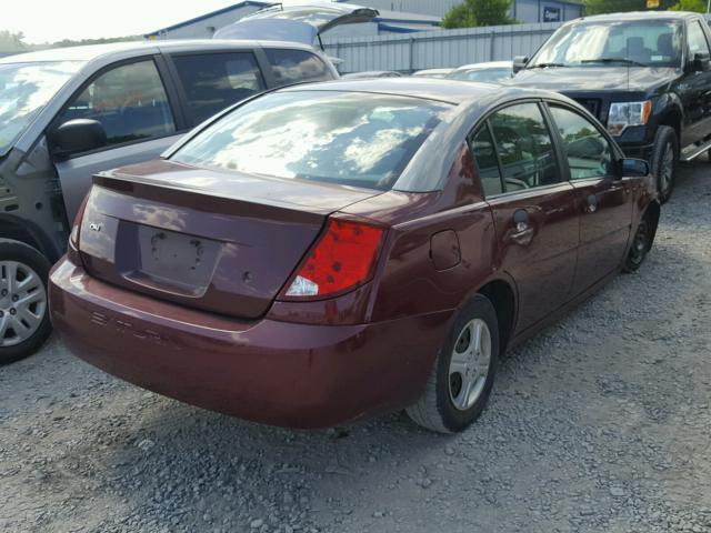 1G8AG52F53Z158472 - 2003 SATURN ION LEVEL BURGUNDY photo 4