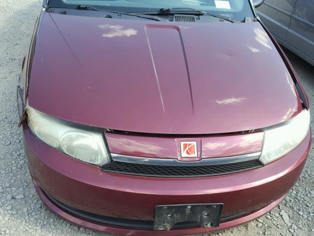 1G8AG52F53Z158472 - 2003 SATURN ION LEVEL BURGUNDY photo 7