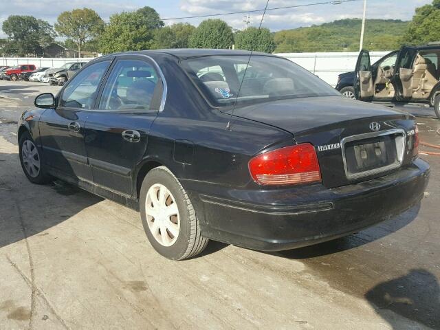 KMHWF25S63A887872 - 2003 HYUNDAI SONATA GL BLACK photo 3