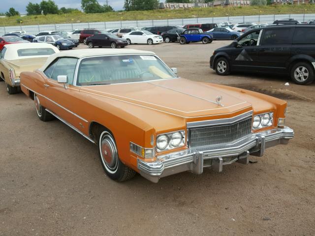 6L67S4Q434110 - 1974 CADILLAC EL DORADO ORANGE photo 1