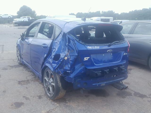 3FADP4GX0EM139661 - 2014 FORD FIESTA ST BLUE photo 3