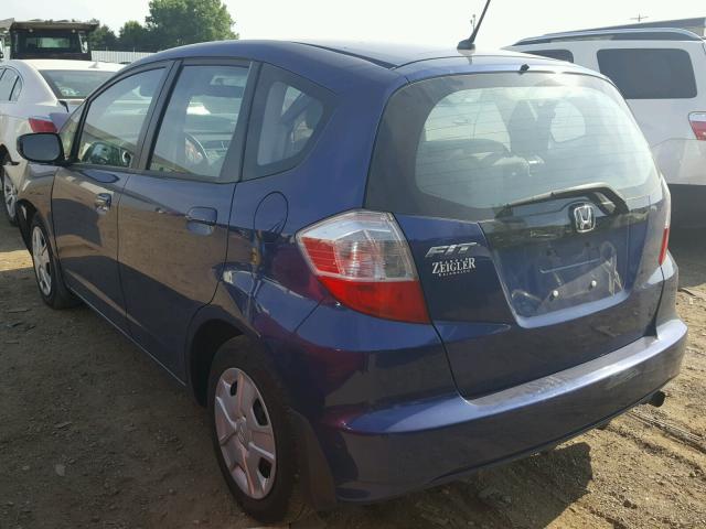 JHMGE8H39CC014428 - 2012 HONDA FIT BLUE photo 3