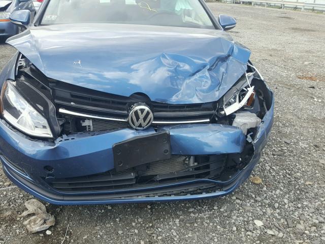 3VW217AU6HM024177 - 2017 VOLKSWAGEN GOLF S BLUE photo 9