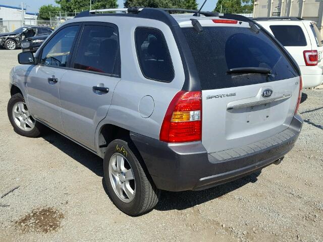 KNDJF724187506760 - 2008 KIA SPORTAGE L SILVER photo 3