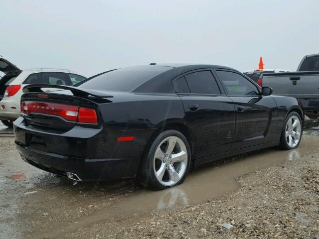 2C3CDXBG0EH356668 - 2014 DODGE CHARGER BLACK photo 4