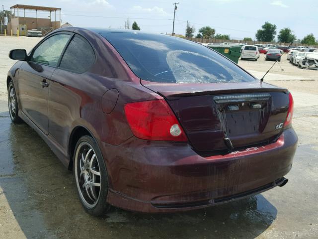 JTKDE177650028591 - 2005 TOYOTA SCION TC 栗色 照片 3