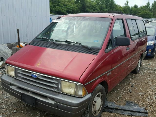 1FMDA41X4SZA51870 - 1995 FORD AEROSTAR RED photo 2