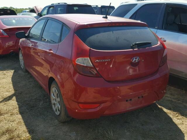 KMHCT5AEXCU041160 - 2012 HYUNDAI ACCENT RED photo 3