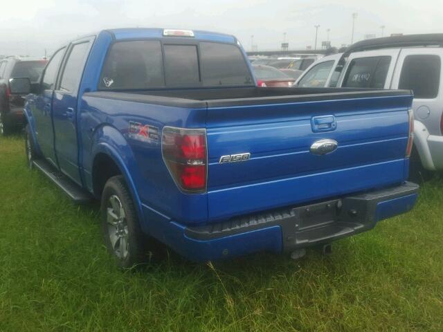 1FTFW1CT5BKE08294 - 2011 FORD F150 BLUE photo 3