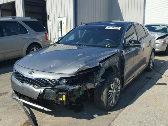 5XXGV4L29HG167505 - 2017 KIA OPTIMA SXL GRAY photo 2