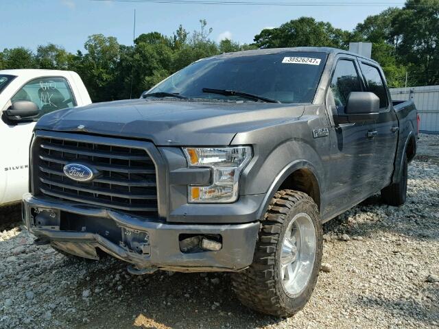 1FTEW1EF0GKE08052 - 2016 FORD F150 GRAY photo 2