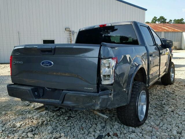 1FTEW1EF0GKE08052 - 2016 FORD F150 GRAY photo 4