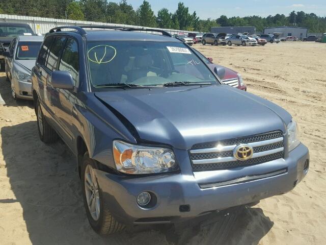 JTEEW21A360007701 - 2006 TOYOTA HIGHLANDER BLUE photo 1