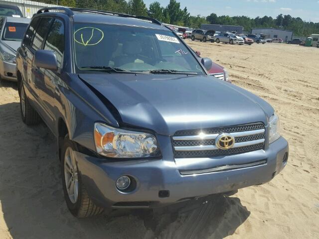 JTEEW21A360007701 - 2006 TOYOTA HIGHLANDER BLUE photo 9