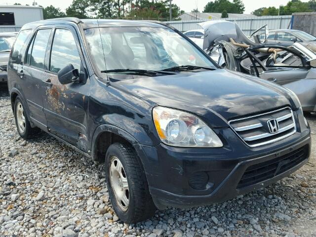 JHLRD68585C001663 - 2005 HONDA CR-V BLACK photo 1