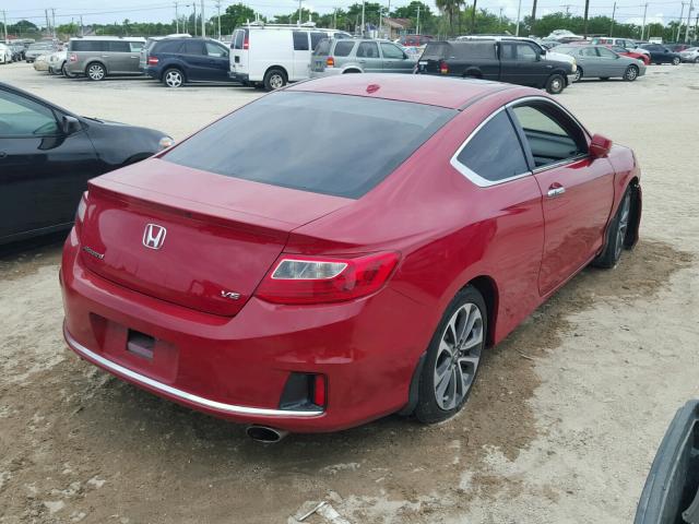 1HGCT2B80DA012993 - 2013 HONDA ACCORD EXL RED photo 4