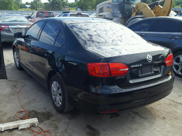 3VW1K7AJ9DM411976 - 2013 VOLKSWAGEN JETTA BASE Սև լուսանկար 3