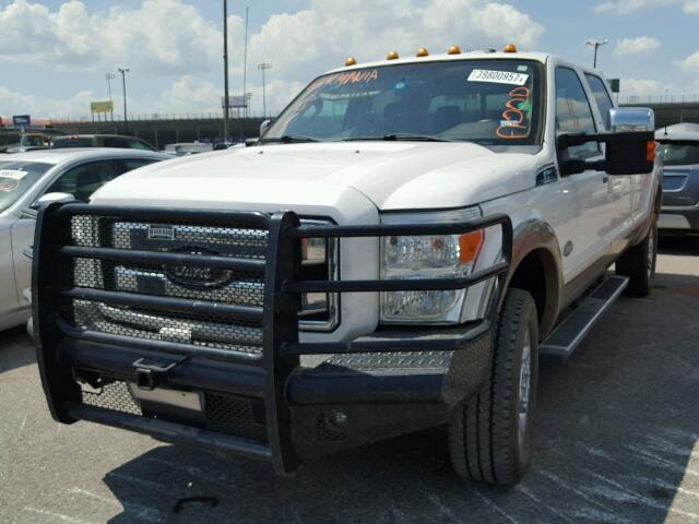 1FT8W3BT4CEA38817 - 2012 FORD F350 SUPER WHITE photo 2