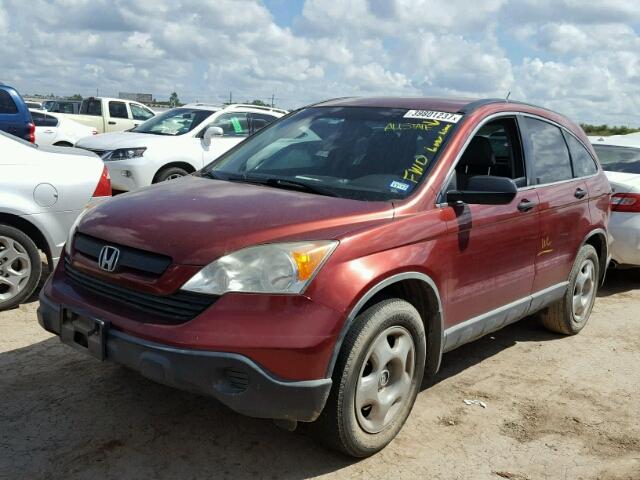 JHLRE38319C000550 - 2009 HONDA CR-V LX BURGUNDY photo 2