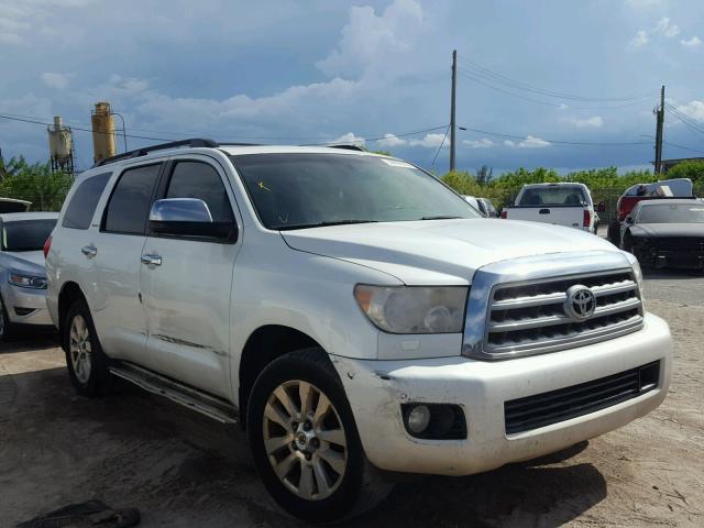 5TDYY5G16AS023885 - 2010 TOYOTA SEQUOIA PL WHITE photo 1