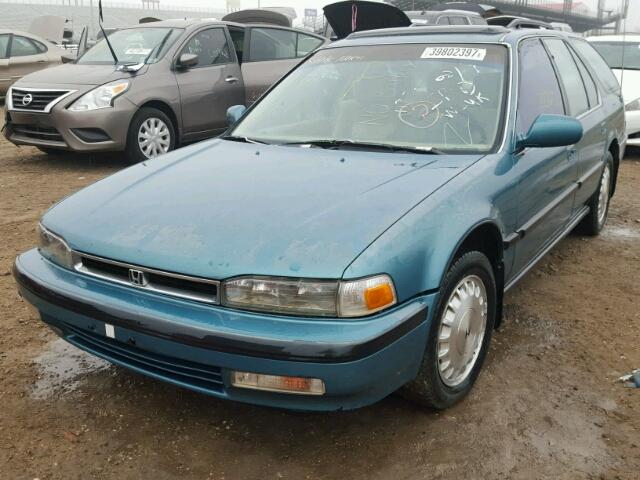 1HGCB9863MA023634 - 1991 HONDA ACCORD EX GREEN photo 2