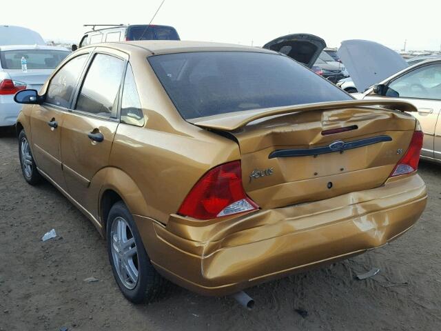 1FAHP34311W303006 - 2001 FORD FOCUS GOLD photo 3