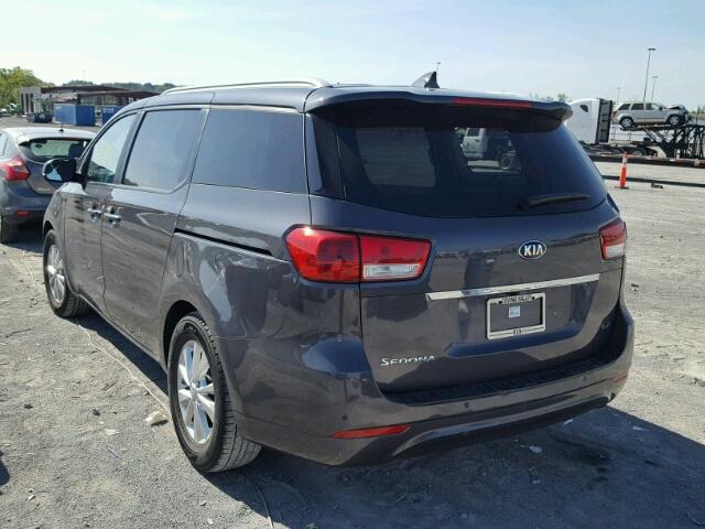 KNDMB5C16F6023530 - 2015 KIA SEDONA GRAY photo 3