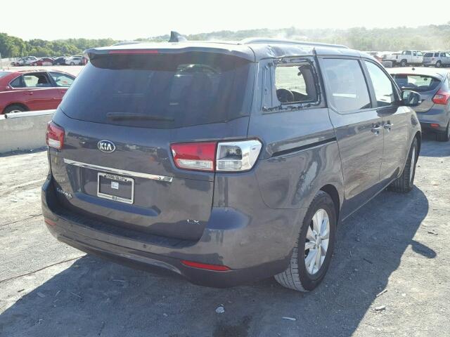 KNDMB5C16F6023530 - 2015 KIA SEDONA GRAY photo 4