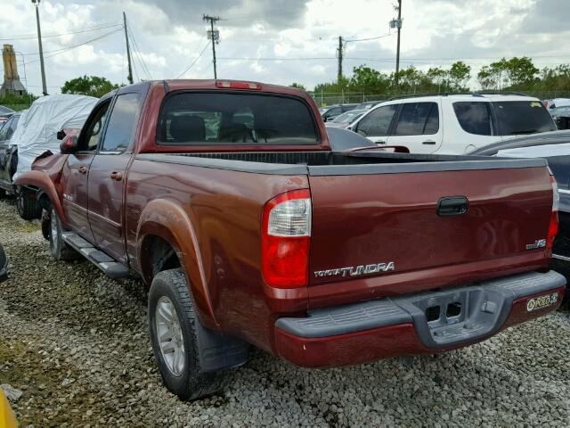 5TBET38185S480507 - 2005 TOYOTA TUNDRA RED photo 3