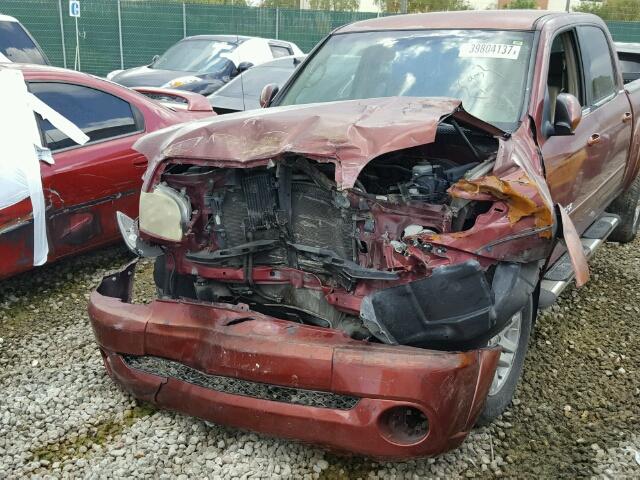 5TBET38185S480507 - 2005 TOYOTA TUNDRA RED photo 9