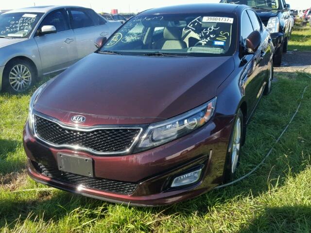 5XXGN4A75EG334856 - 2014 KIA OPTIMA EX MAROON photo 2