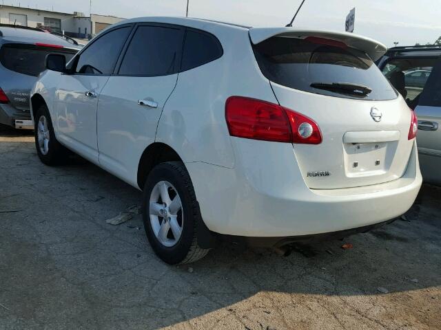 JN8AS5MT5AW507009 - 2010 NISSAN ROGUE S WHITE photo 3