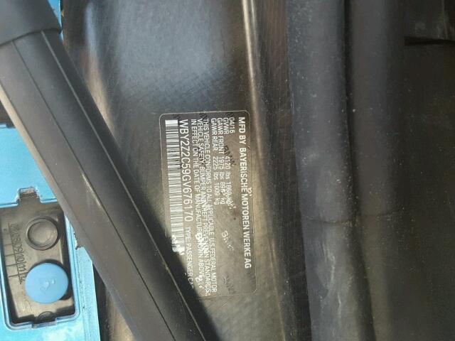 WBY2Z2C59GV676170 - 2016 BMW I8 BLUE photo 10