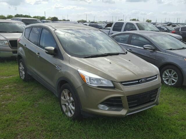 1FMCU0H93DUA87147 - 2013 FORD ESCAPE SEL GREEN photo 1