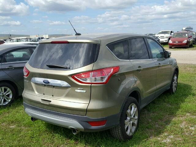 1FMCU0H93DUA87147 - 2013 FORD ESCAPE SEL GREEN photo 4