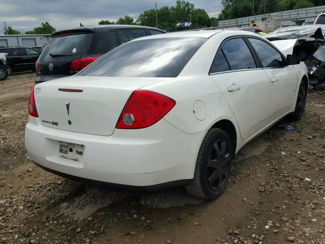 1G2ZF57B984180386 - 2008 PONTIAC G6 VALUE L WHITE photo 4