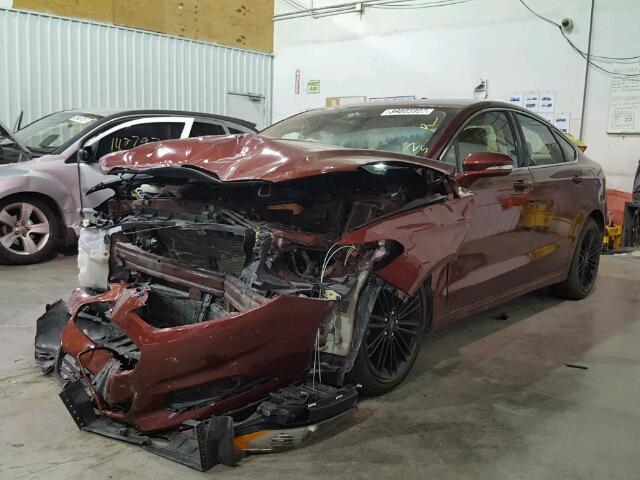 3FA6P0HD4ER176673 - 2014 FORD FUSION SE MAROON photo 2