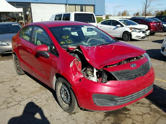 KNADM4A31D6224609 - 2013 KIA RIO LX RED photo 1