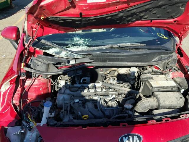 KNADM4A31D6224609 - 2013 KIA RIO LX RED photo 7