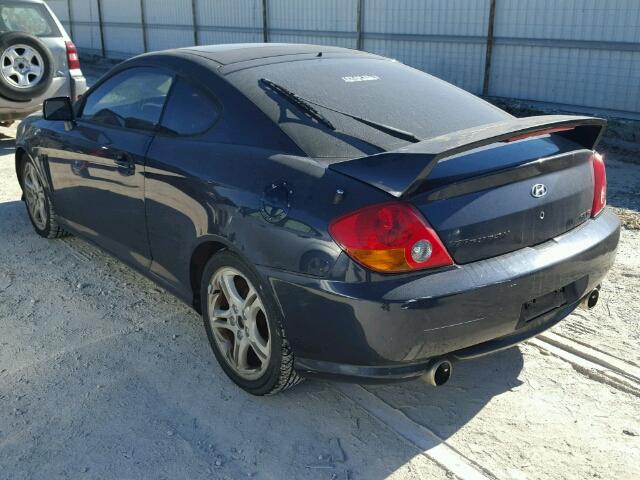 KMHHN65F94U149201 - 2004 HYUNDAI TIBURON GT BLUE photo 3