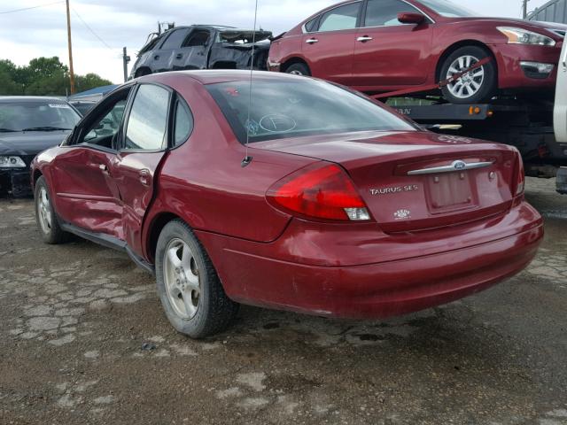 1FAFP55223A199165 - 2003 FORD TAURUS SES MAROON photo 3