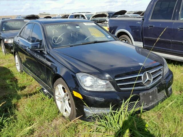 WDDGF4HB7EA933637 - 2014 MERCEDES-BENZ C BLACK photo 1