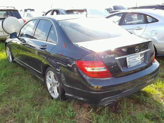 WDDGF4HB7EA933637 - 2014 MERCEDES-BENZ C BLACK photo 3