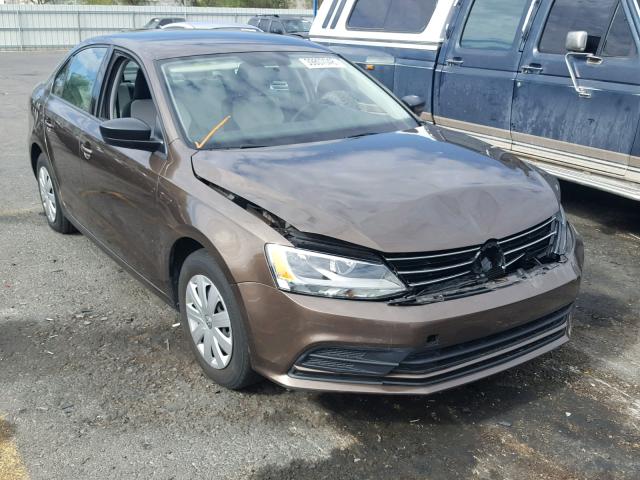 3VW1K7AJ5FM307097 - 2015 VOLKSWAGEN JETTA BASE Շագանակագույն լուսանկար 1
