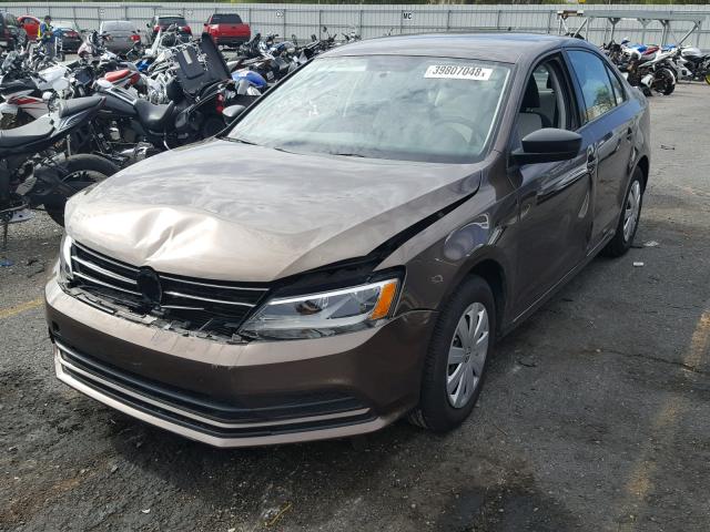 3VW1K7AJ5FM307097 - 2015 VOLKSWAGEN JETTA BASE Շագանակագույն լուսանկար 2