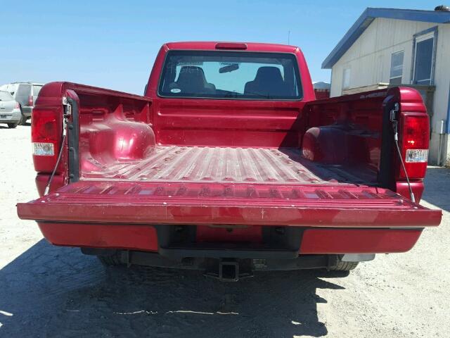 1FTYR10EX9PA08136 - 2009 FORD RANGER RED photo 6