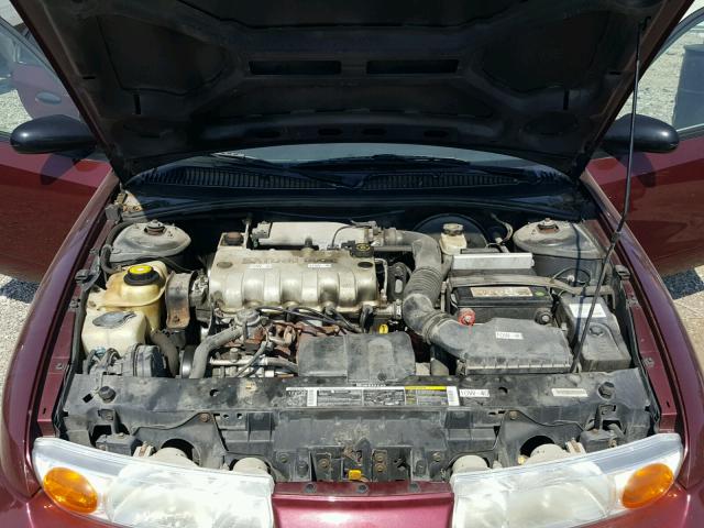 1G8ZH52881Z264154 - 2001 SATURN SL1 MAROON photo 7