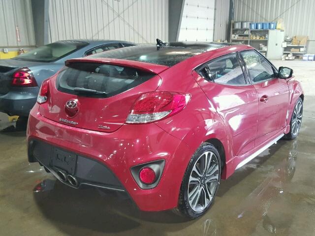 KMHTC6AE4GU273734 - 2016 HYUNDAI VELOSTER T RED photo 4