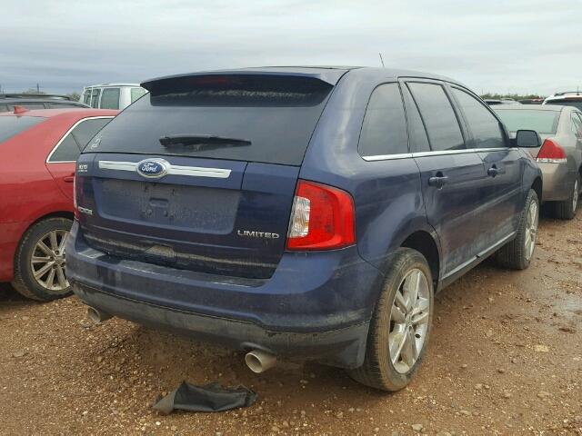 2FMDK3KC4BBB17971 - 2011 FORD EDGE BLUE photo 4