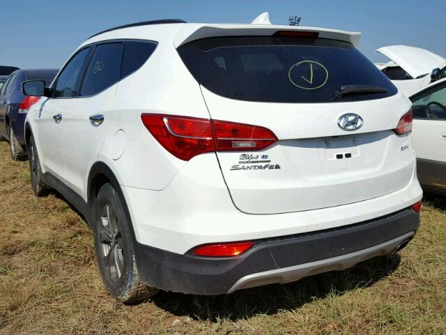 5XYZU3LB7EG176507 - 2014 HYUNDAI SANTA FE S WHITE photo 3